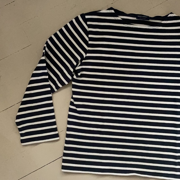 Saint James Navy & Ecru Tee Size Small - Picture 3 of 6